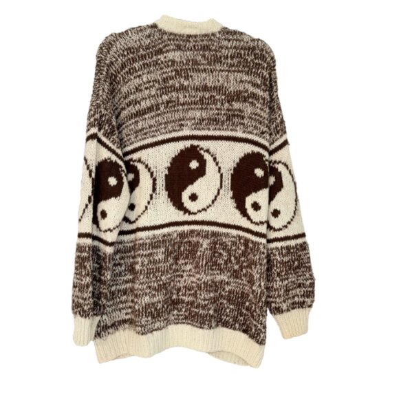 MOTHER The Long Drop Cardigan “The Good And The Bad” Yin Yang Sweater Oversized - Picture 2 of 15
